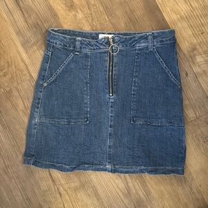 I&M Black Label High Rise Denim Mini Skirt Size Large